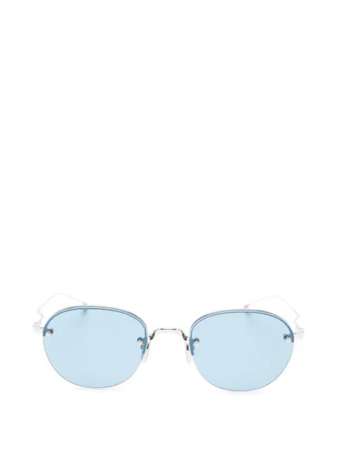 oval-frame sunglasses by THOM BROWNE