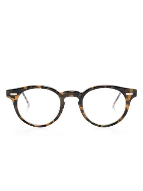 pantos-frame glasses by THOM BROWNE