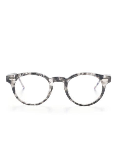 pantos-frame glasses by THOM BROWNE