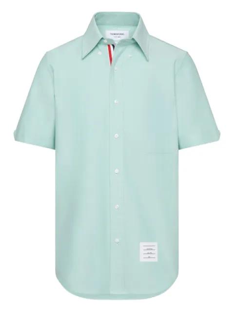 patch-pocket short-sleeve shirt by THOM BROWNE
