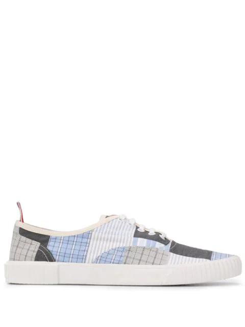 patchwork low-top sneakers by THOM BROWNE