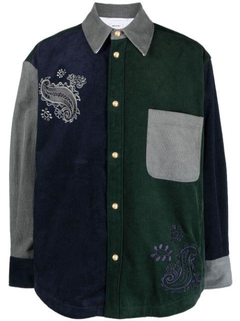 patchwork shirt jacket by THOM BROWNE