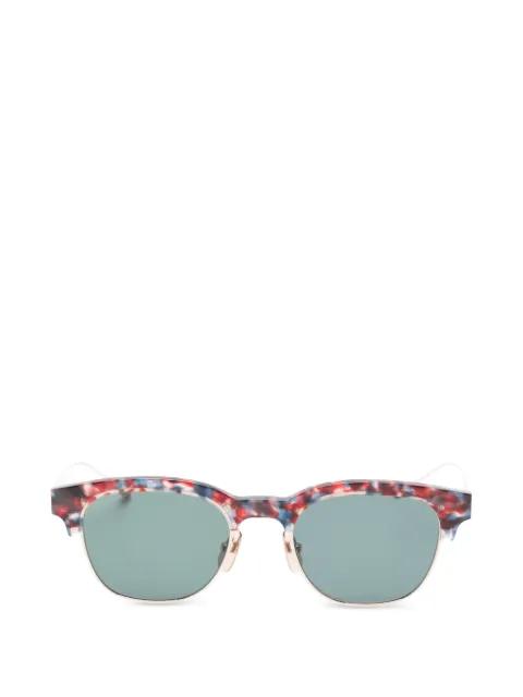patterned-frame sunglasses by THOM BROWNE