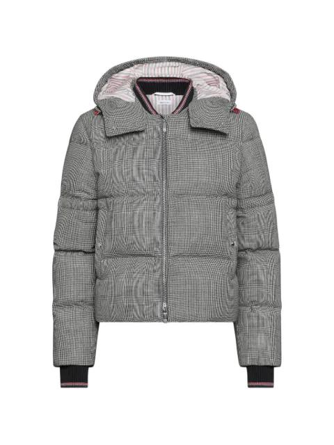 patterned hoodied jacket by THOM BROWNE
