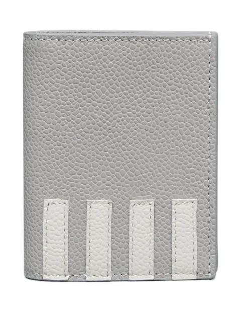 pebble-grain 4-Bar double card holder by THOM BROWNE