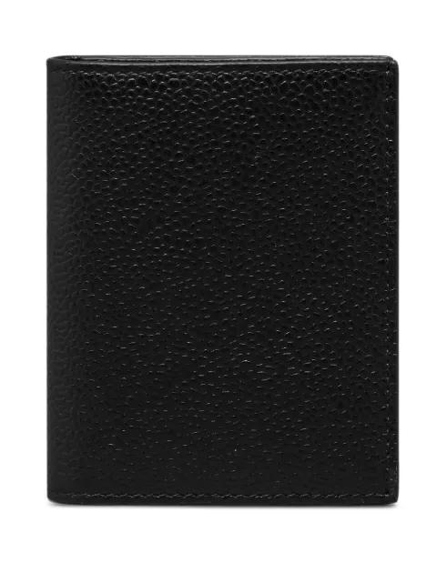 pebble-grain Hector double card holder by THOM BROWNE