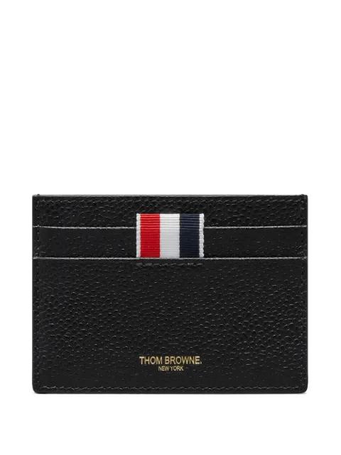 pebble-grain Hector single card holder by THOM BROWNE