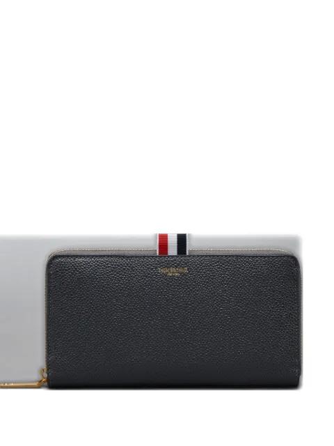 pebble-grain long zip wallet by THOM BROWNE