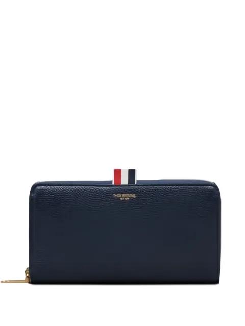 pebble grain long zip wallet by THOM BROWNE