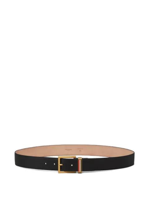 pebble-grain metal-loop belt by THOM BROWNE