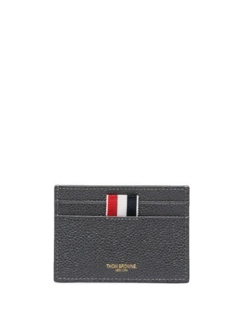pebble-grain single card holder by THOM BROWNE