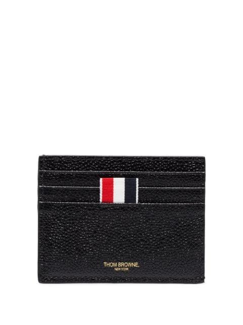 pebbled-leather card holder by THOM BROWNE
