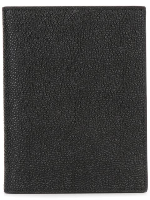 pebbled-leather passport holder by THOM BROWNE