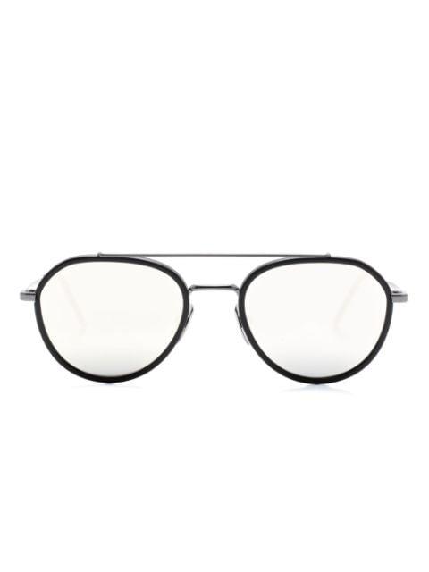 pilot-frame mirrored sunglasses by THOM BROWNE
