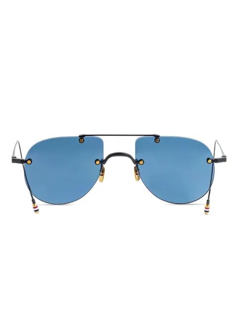 pilot-frame sunglasses by THOM BROWNE