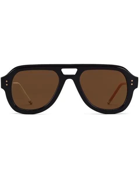 pilot-frame sunglasses by THOM BROWNE