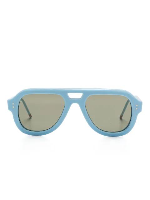 pilot-frame sunglasses by THOM BROWNE
