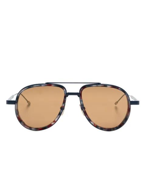 pilot-frame sunglasses by THOM BROWNE