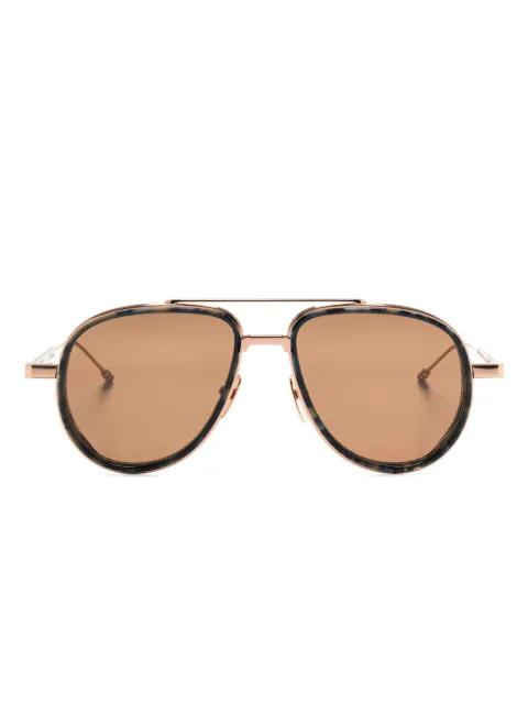 pilot-frame sunglasses by THOM BROWNE