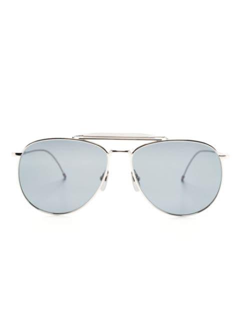 pilot-frame sunglasses by THOM BROWNE