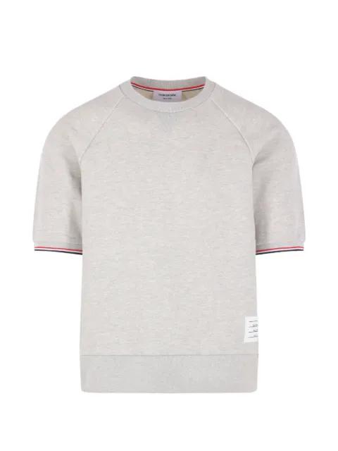 piqué short-sleeve sweatshirt by THOM BROWNE