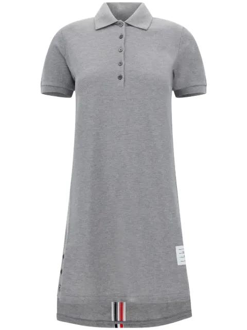 pique RWB-stripe polo dress by THOM BROWNE