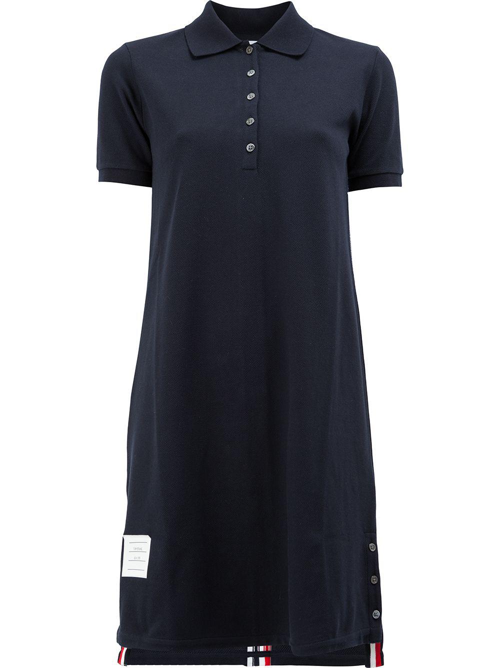 pique RWB stripe polo dress by THOM BROWNE