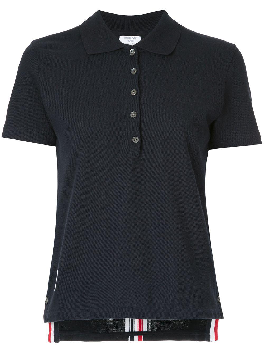 pique RWB stripe relaxed fit polo by THOM BROWNE