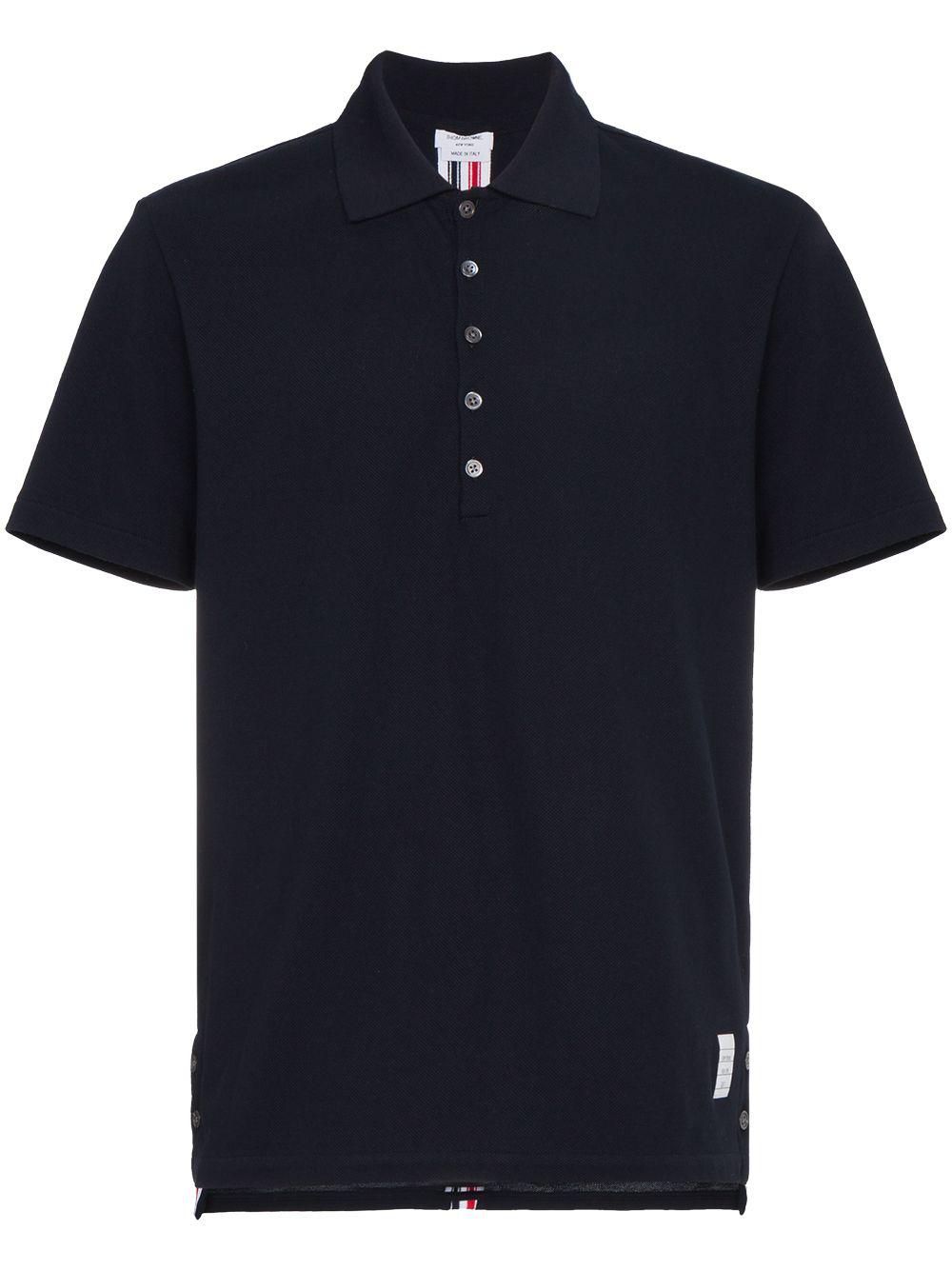 pique RWB stripe relaxed polo by THOM BROWNE