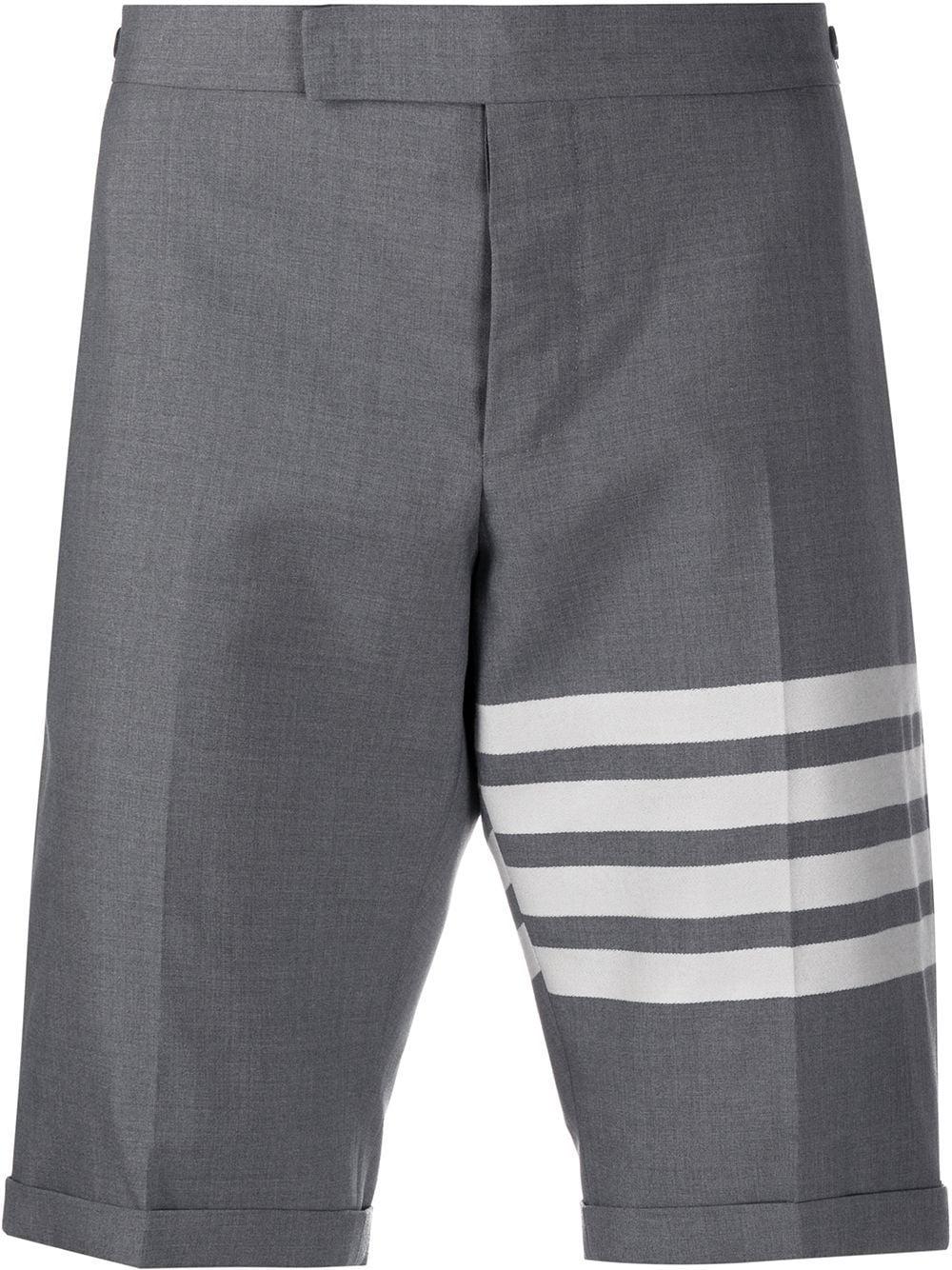 plain weave 4-Bar low rise shorts by THOM BROWNE