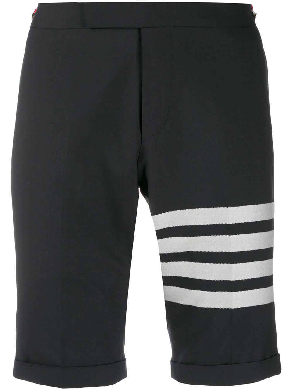 plain weave 4-Bar low rise shorts by THOM BROWNE