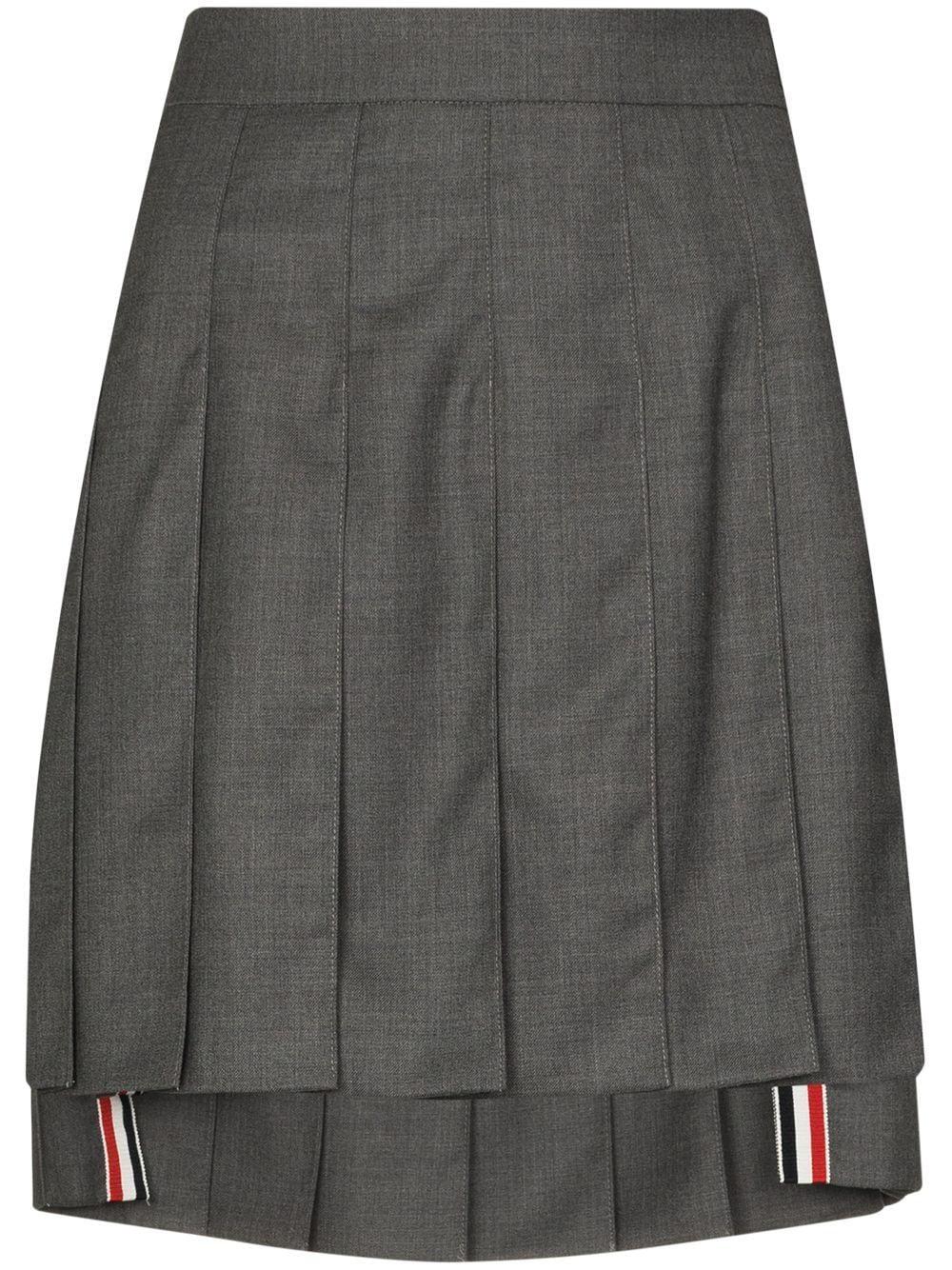 pleated high-low skirt by THOM BROWNE