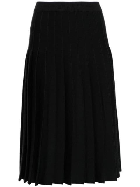 pleated knitted midi skirt by THOM BROWNE
