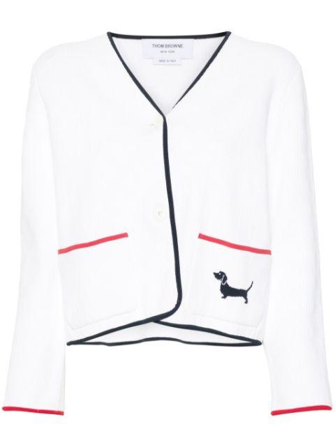 pointelle-knit cardigan by THOM BROWNE