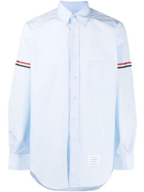 poplin RWB armband shirt by THOM BROWNE