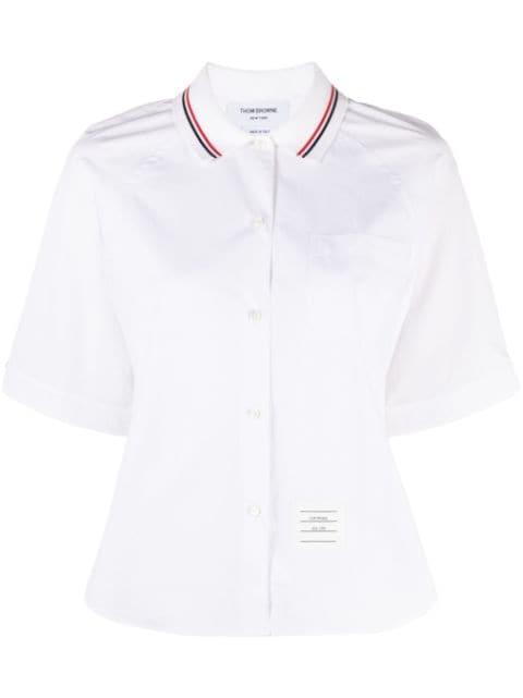 poplin box pleat shirt by THOM BROWNE
