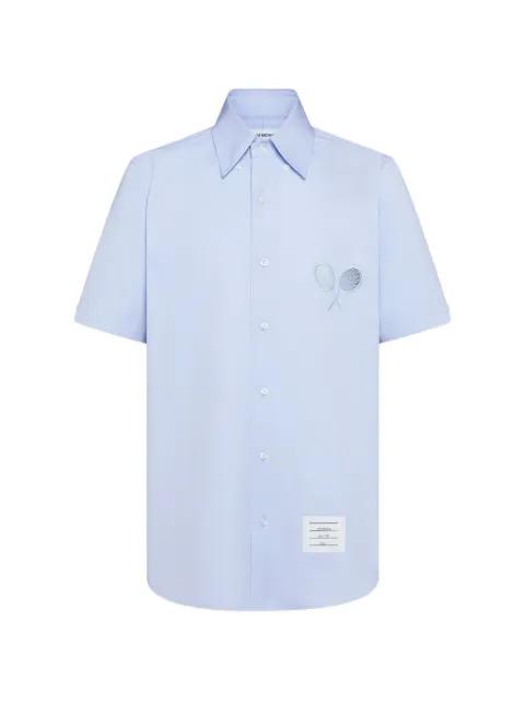 racket-embroidery short-sleeve shirt by THOM BROWNE