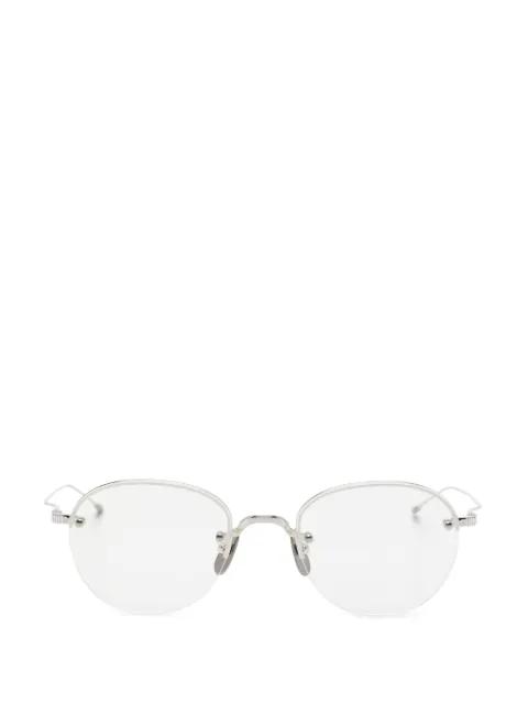 round-frame glasses by THOM BROWNE