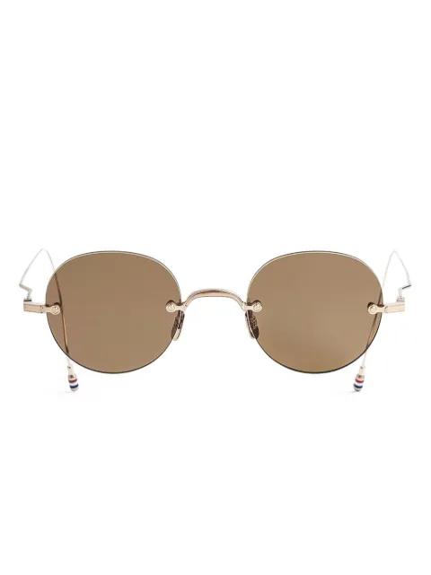 round-frame sunglasses by THOM BROWNE