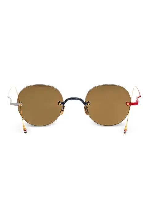 round-frame sunglasses by THOM BROWNE