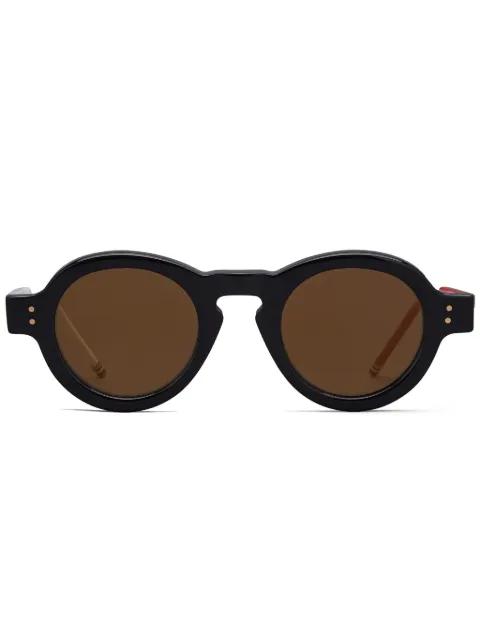 round-frame sunglasses by THOM BROWNE