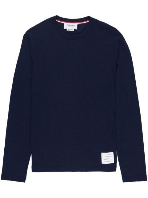 round-neck knit jumper by THOM BROWNE
