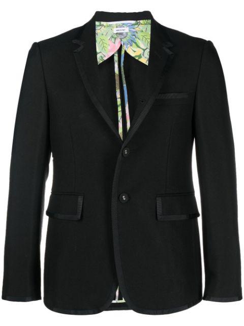 satin-trim wool blazer by THOM BROWNE
