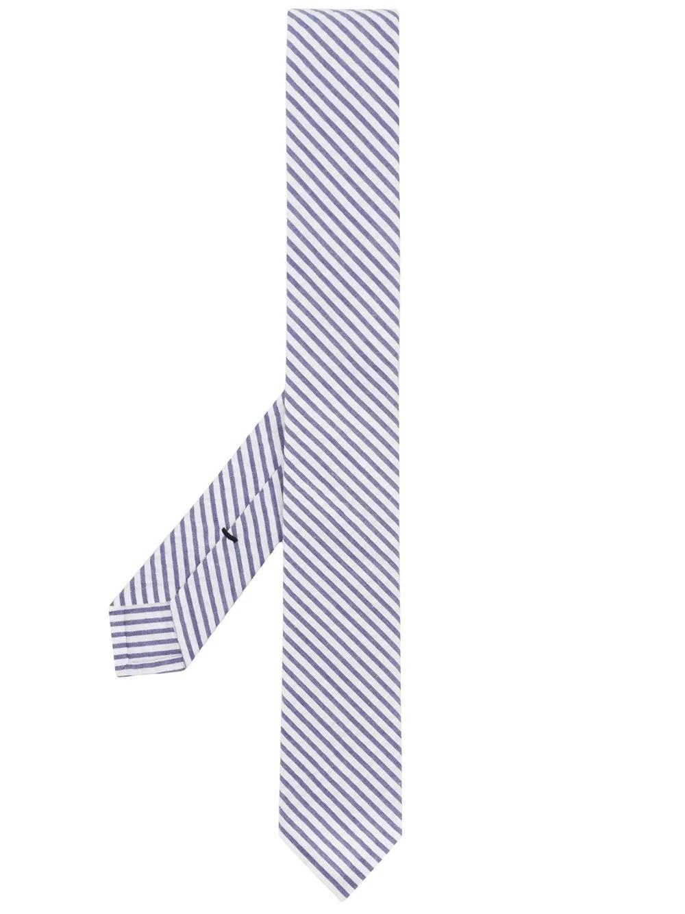 seersucker stripe tie by THOM BROWNE