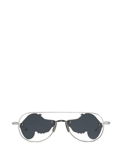shaped-lenses pilot sunglasses by THOM BROWNE