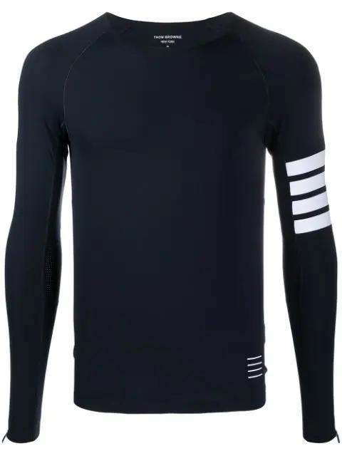 signature 4 stripe performance top by THOM BROWNE