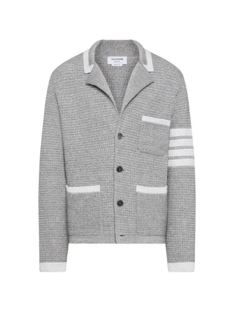 signature striped cardigan jacket by THOM BROWNE