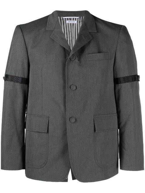 single-breasted button-fastening blazer by THOM BROWNE