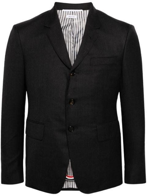 single-breasted wool blazer by THOM BROWNE