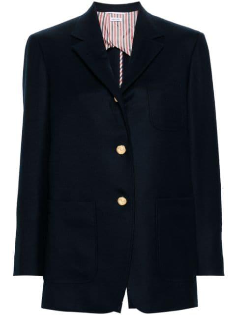 single-breasted wool blazer by THOM BROWNE